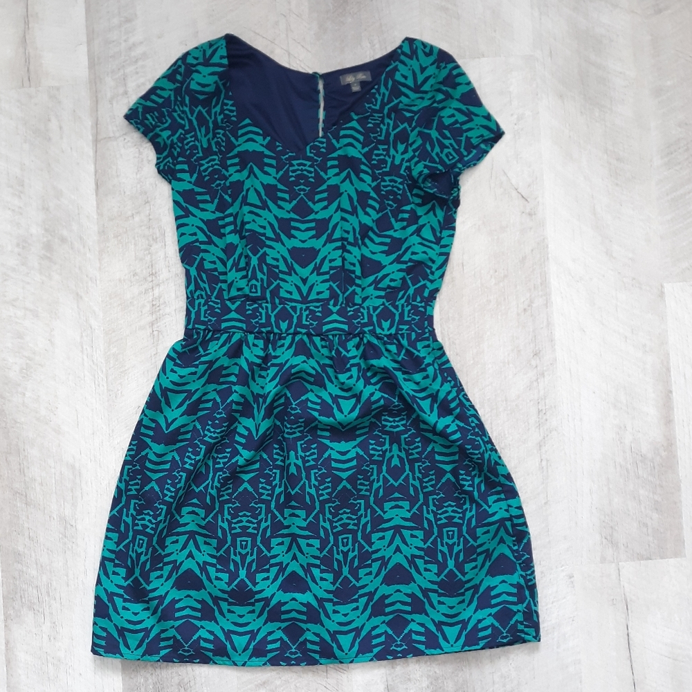 Blue & Green Lily Rose Dress size small